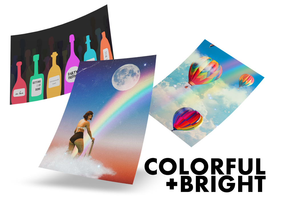Colorful, bright, rainbow, multi-colored posters