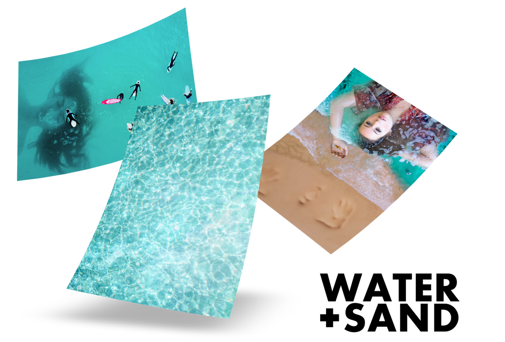 Water, sand and beach posters